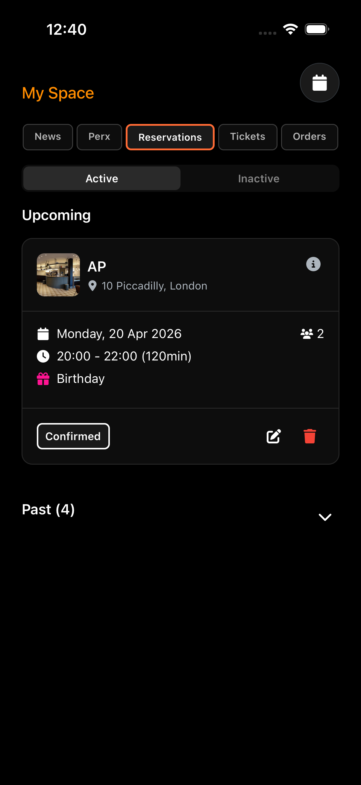 MySpace screen